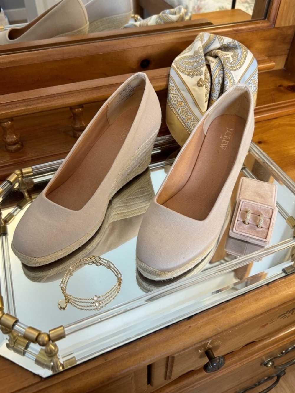 J.Crew espadrilles, flax color, 9 (new without tags)